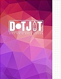 Dot Jot Dot Grid Notebook: Violet Polygon Design, 50 Pages, 8.5 X 11 (Journal, Diary) (Dotted Graph Paper) (Paperback)