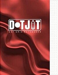 Dot Jot Dot Grid Notebook: Red Silk Design, 50 Pages, 8.5 X 11 (Journal, Diary) (Dotted Graph Paper) (Paperback)