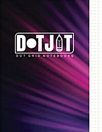 Dot Jot Dot Grid Notebook: Abstract Rays Design, 50 Pages, 8.5 X 11 (Journal, Diary) (Dotted Graph Paper) (Paperback)