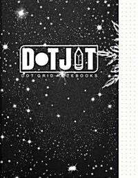 Dot Jot Dot Grid Notebook: Black Christmas Design, 50 Pages, 8.5 X 11 (Journal, Diary) (Dotted Graph Paper) (Paperback)