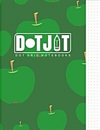 Dot Jot Dot Grid Notebook: Green Apple Design, 50 Pages, 8.5 X 11 (Journal, Diary) (Dotted Graph Paper) (Paperback)