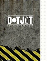 Dot Jot Dot Grid Notebook: Hazard Warning Design, 50 Pages, 8.5 X 11 (Journal, Diary) (Dotted Graph Paper) (Paperback)