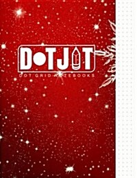 Dot Jot Dot Grid Notebook: Red Christmas Design, 50 Pages, 8.5 X 11 (Journal, Diary) (Dotted Graph Paper) (Paperback)