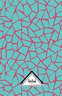 Notebook Journal Dot-Grid, Graph, Lined, No Lined: Abstract Pink Teal Green Geometric Triangle Rock Wall Texture: Small Pocket Notebook Journal Diary, (Paperback)