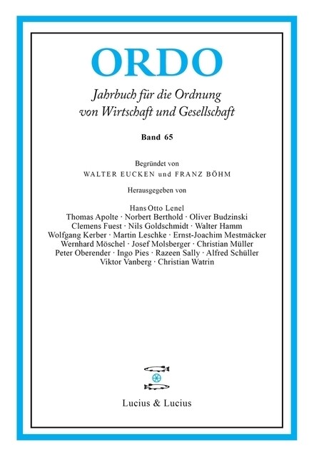 Ordo: Jahrbuch F? Die Ordnung Von Wirtschaft Und Gesellschaft (Hardcover)