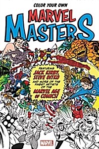 Color Your Own Marvel Masters (Paperback)