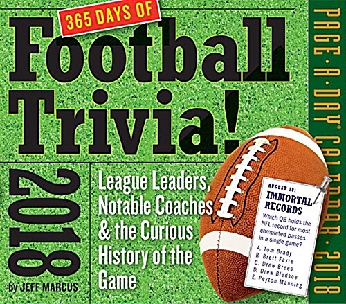 A Year of Football Trivia! Page-A-Day Calendar 2018 (Daily)