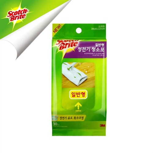 [3M] 스카치-브라이트 막대걸레용 정전기 청소포 1팩(30매)/리필용품/밀대청소기