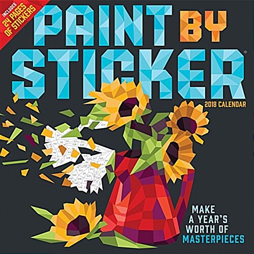 Paint by Sticker Wall Calendar 2018 (Wall)