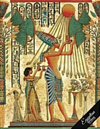 Egyptian Notebook Collection: Sun God Amun Ra, Journal/Diary, Wide Ruled, 100 Pages, 8.5 X 11, (Egyptian Art) (Paperback)