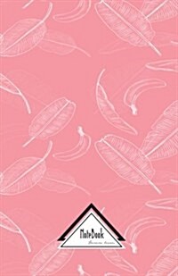 Notebook Journal Dot-Grid, Graph, Lined, No lined: Sweet Pink Boho Feather Drawing: Small Pocket Notebook Journal Diary, 120 pages, 5.5 x 8.5 (Paperback)