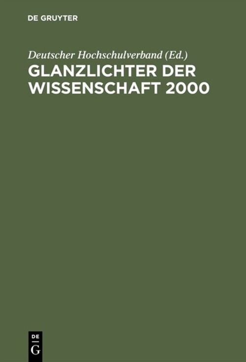 Glanzlichter Der Wissenschaft 2000 (Hardcover, Reprint 2016)