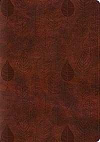 ESV Single Column Journaling Bible, Large Print (Trutone, Chestnut, Leaves Design) (Imitation Leather)