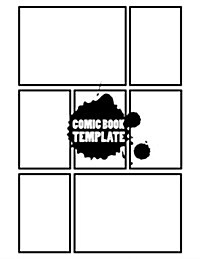 Comic Template: Large Print Blank Comic Strips 8.5x11 with 110 Pages, Make Your Own Comics with This Comic Book Drawing Paper (Blank C (Paperback)