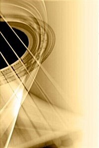 Cool Guitar in Gold: Blank 150 Page Lined Journal for Your Thoughts, Ideas, and Inspiration (Paperback)