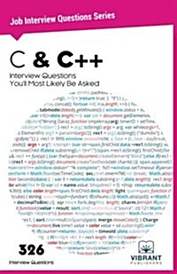 C & C++ Interview Questions Youll Most Likely Be Asked (Paperback)