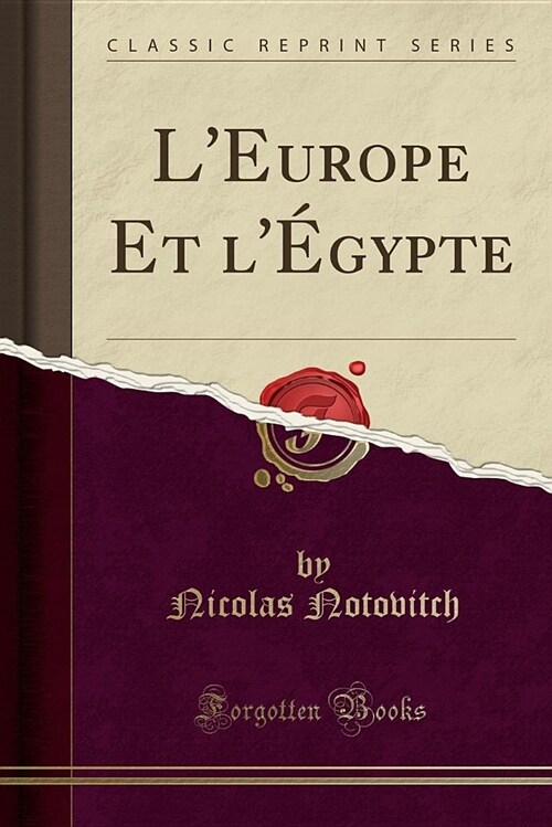 LEurope Et LEgypte (Classic Reprint) (Paperback)