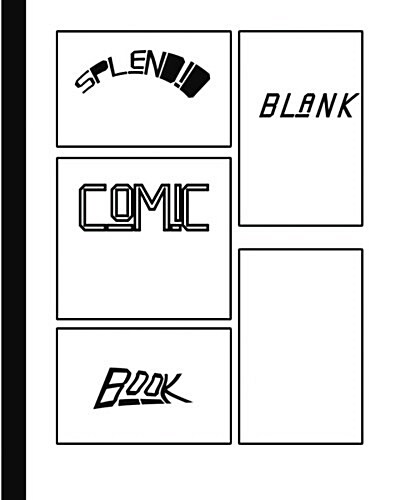 Splendid Blank Comic Book: Splendid Blank Comic Book: 8 X 10, 120 Pages, Comic Sheet, for Drawing Your Own Comics, Stimulate Your Imagination and (Paperback)